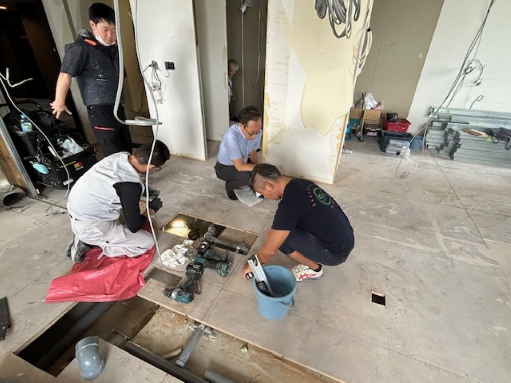 大阪市のタワーマンションリフォーム工事中