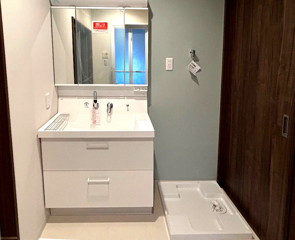 大阪市築40年の家リフォーム後洗面室